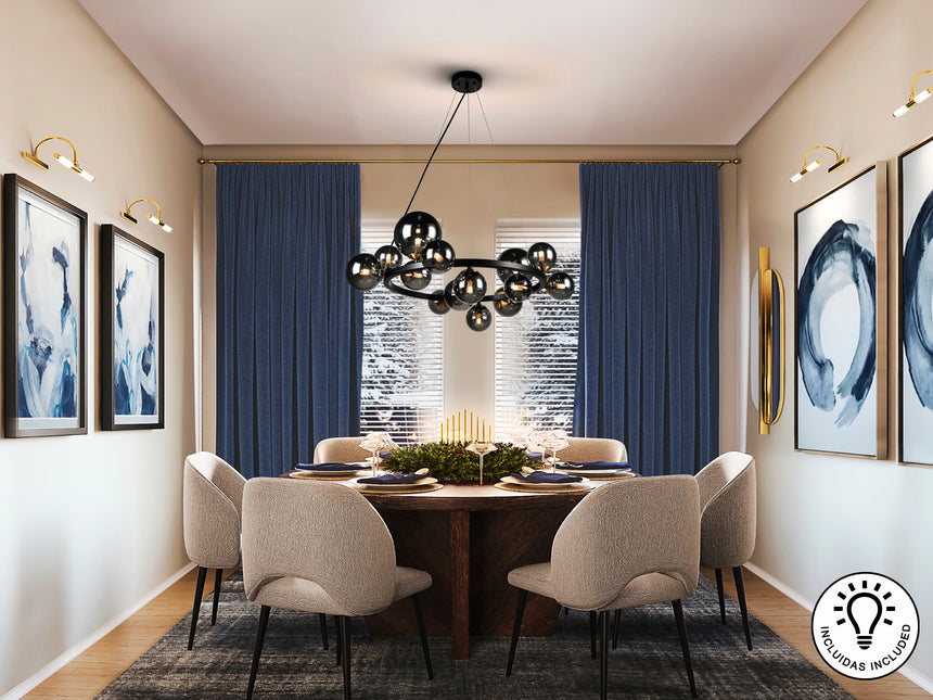 Lámpara de techo colgante bolas Schuller Astros 14 luce