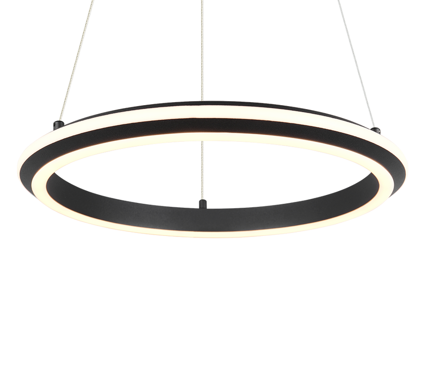 Lámpara de techo colgante Trio Amador LED negro mate 150cm 331010132