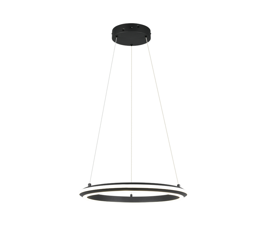 Lámpara de techo colgante Trio Amador LED negro mate 150cm 331010132
