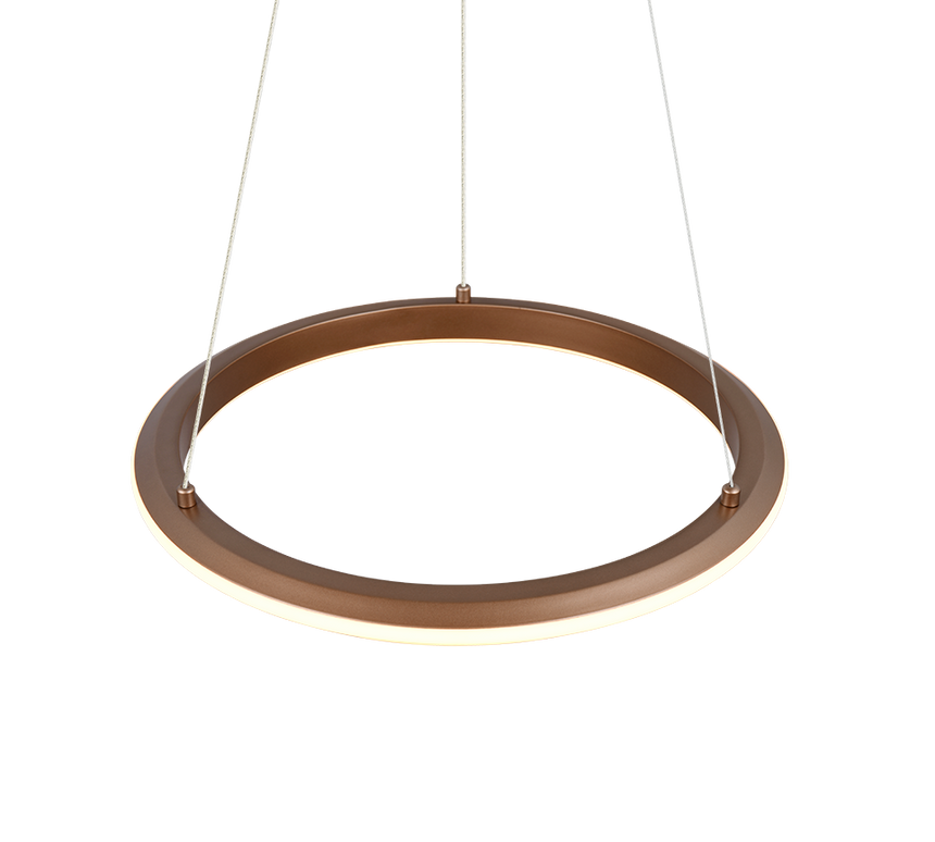 Lámpara de techo colgante Trio Amador LED marrón café 150cm 331010165