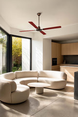 Ventilador de techo sin luz Faro Malvinas caoba Ø140cm 4 palas 33111 — ambiente