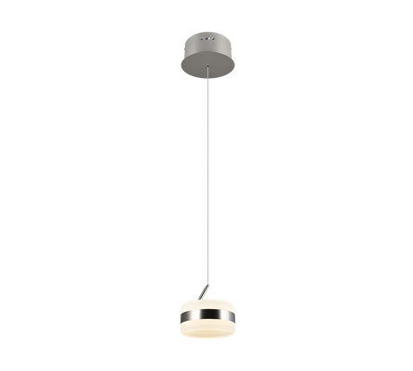 Lámpara de techo colgante Trio Dios LED níquel mate 150cm 331410107