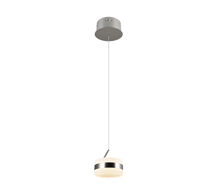 Lámpara de techo colgante Trio Dios LED níquel mate 150cm 331410107