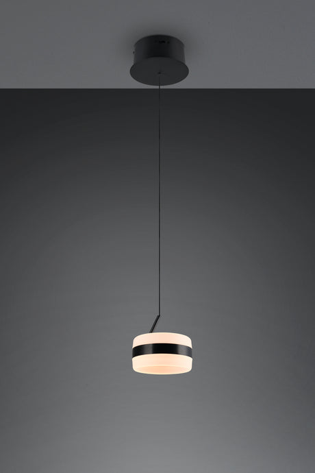 Lámpara de techo colgante Trio Dios LED negro mate 150cm 331410132