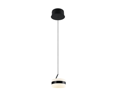 Lámpara de techo colgante Trio Dios LED negro mate 150cm 331410132