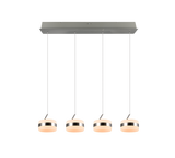Lámpara de techo colgante Trio Dios LED níquel mate 150cm 331410407