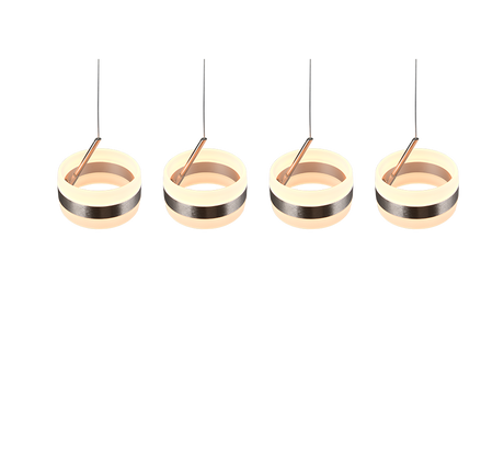 Lámpara de techo colgante Trio Dios LED níquel mate 150cm 331410407