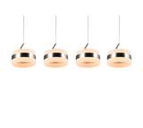 Lámpara de techo colgante Trio Dios LED níquel mate 150cm 331410407