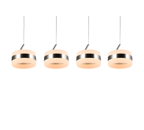 Lámpara de techo colgante Trio Dios LED níquel mate 150cm 331410407