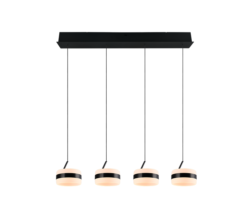 Lámpara de techo colgante Trio Dios LED negro mate 150cm 331410432