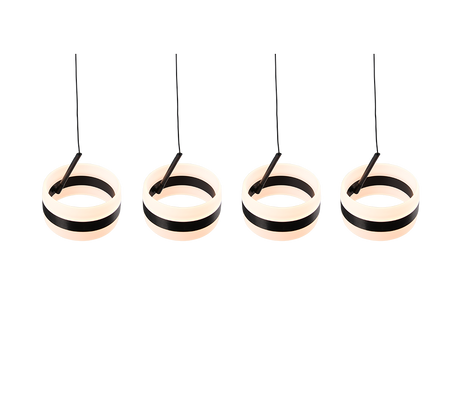 Lámpara de techo colgante Trio Dios LED negro mate 150cm 331410432