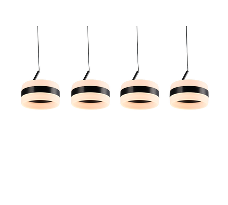 Lámpara de techo colgante Trio Dios LED negro mate 150cm 331410432