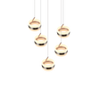 Lámpara de techo colgante Trio Dios LED níquel mate 150cm 331430507