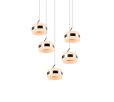 Lámpara de techo colgante Trio Dios LED níquel mate 150cm 331430507