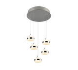 Lámpara de techo colgante Trio Dios LED níquel mate 150cm 331430507