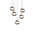 Lámpara de techo colgante Trio Dios LED negro mate 150cm 331430532