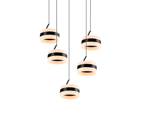 Lámpara de techo colgante Trio Dios LED negro mate 150cm 331430532