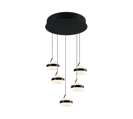 Lámpara de techo colgante Trio Dios LED negro mate 150cm 331430532