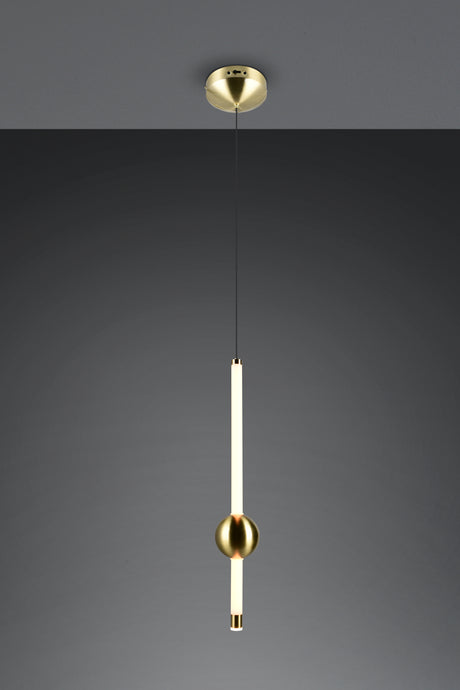 Lámpara de techo colgante Trio Melita LED latón mate 150cm 331510108