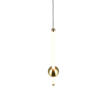 Lámpara de techo colgante Trio Melita LED latón mate 150cm 331510108