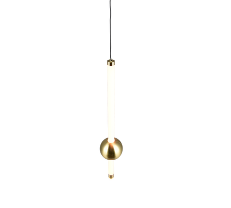 Lámpara de techo colgante Trio Melita LED latón mate 150cm 331510108