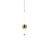 Lámpara de techo colgante Trio Melita LED latón mate 150cm 331510108