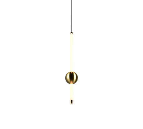 Lámpara de techo colgante Trio Melita LED latón mate 150cm 331510108
