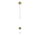 Lámpara de techo colgante Trio Melita LED latón mate 150cm 331510108