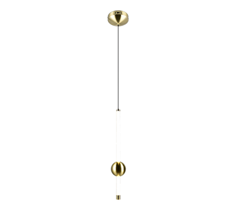 Lámpara de techo colgante Trio Melita LED latón mate 150cm 331510108