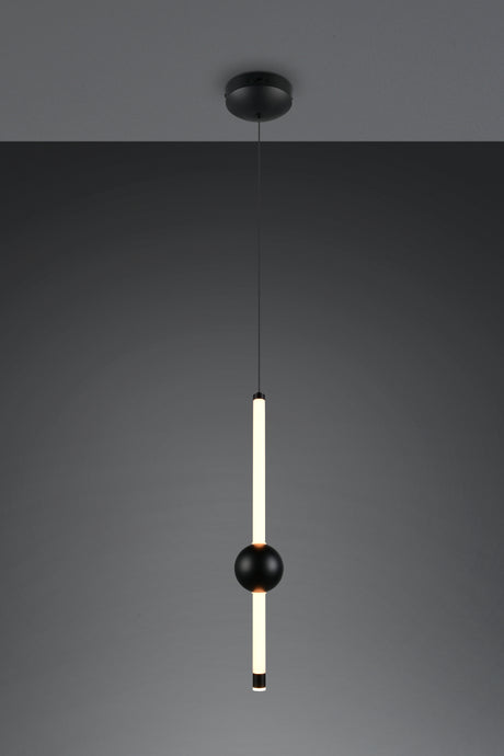 Lámpara de techo colgante Trio Melita LED negro mate 150cm 331510132
