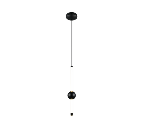 Lámpara de techo colgante Trio Melita LED negro mate 150cm 331510132