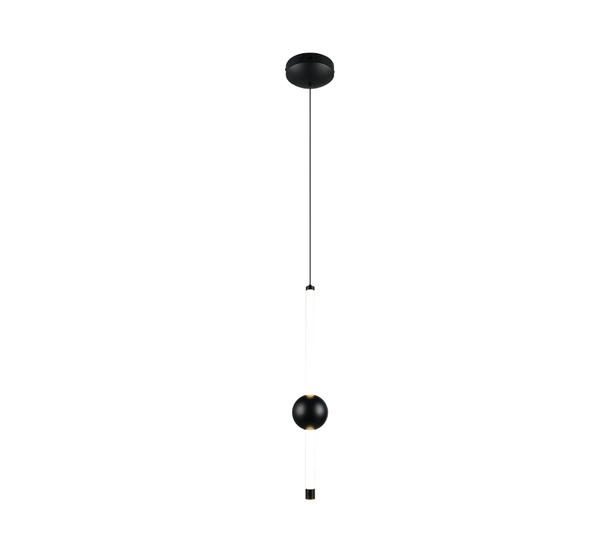 Lámpara de techo colgante Trio Melita LED negro mate 150cm 331510132