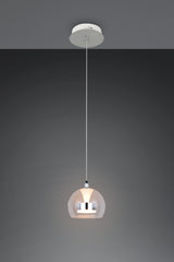 Lámpara de techo colgante Trio Flynt LED cromo 150cm 331610106