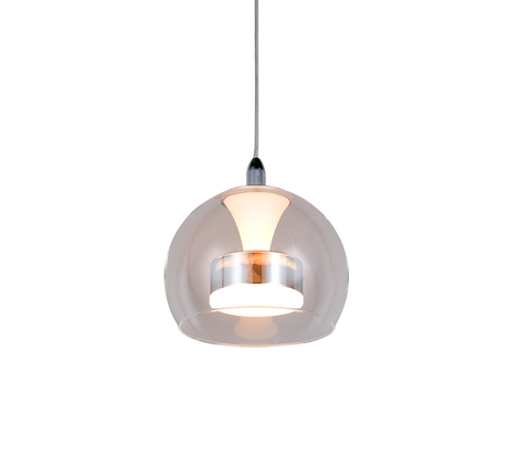 Lámpara de techo colgante Trio Flynt LED cromo 150cm 331610106