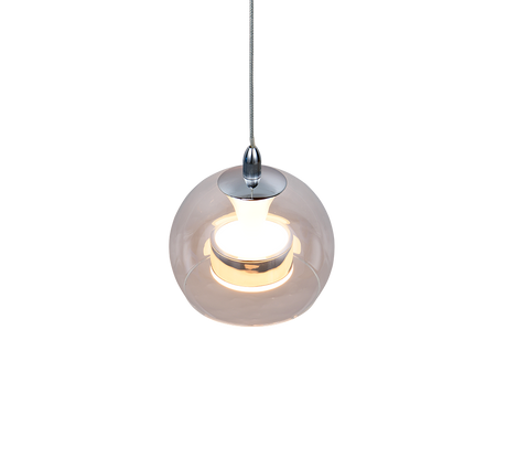 Lámpara de techo colgante Trio Flynt LED cromo 150cm 331610106