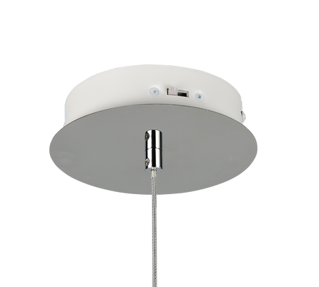 Lámpara de techo colgante Trio Flynt LED cromo 150cm 331610106