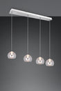 Lámpara de techo colgante Trio Flynt LED cromo 150cm 331610406