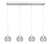 Lámpara de techo colgante Trio Flynt LED cromo 150cm 331610406