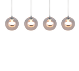 Lámpara de techo colgante Trio Flynt LED cromo 150cm 331610406