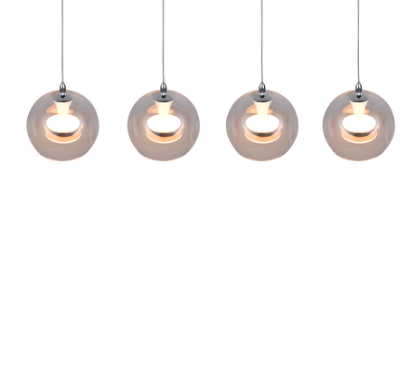 Lámpara de techo colgante Trio Flynt LED cromo 150cm 331610406
