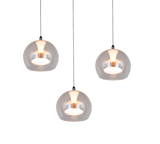 Lámpara de techo colgante Trio Flynt LED cromo 150cm 331630306