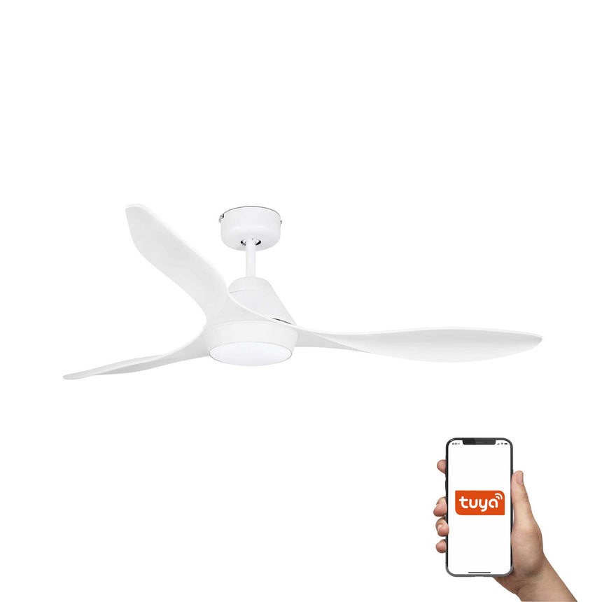 Ventilador de techo con luz Faro Polaris L LED blanco Ø132cm 33346WT