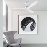 Faro Polaris Ventilador con luz cuerpo de acero y palas de abs