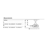 Ventilador de techo sin luz Faro Mallorca motor DC blanco mate Ø132cm 4 palas 33350DC