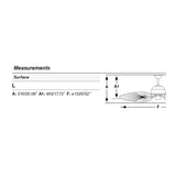 Medidas y dimensiones Faro Cuba oro viejo Ø132cm 33352B (cm)