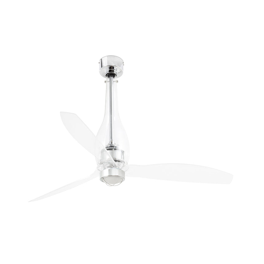 Ventilador de techo con luz Faro Eterfan M LED transparente 3 palas motor DC 3000K Ø128cm 33381-9
