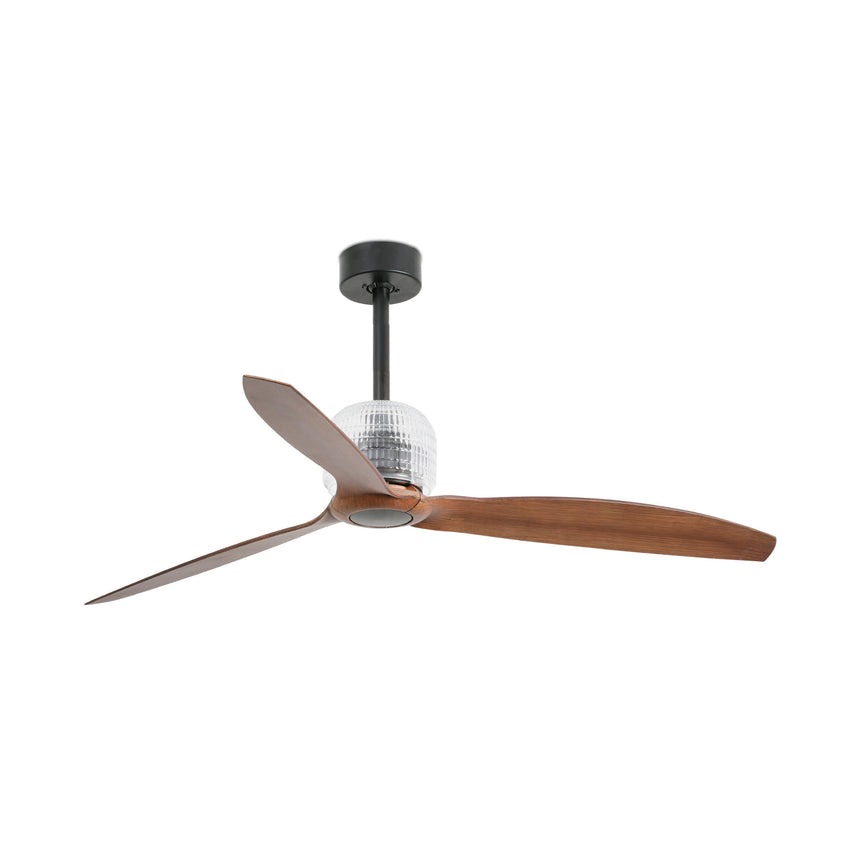 Ventilador de techo Faro Deco Fan M nogal 3 palas motor DC Ø128cm 33395DWT