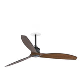 Ventilador de techo Faro Just Fan Recessed M nogal 3 palas motor DC Ø128cm 33395R