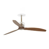 Ventilador de techo Faro Deco Fan Recessed M nogal 3 palas motor DC Ø128cm 33398DR