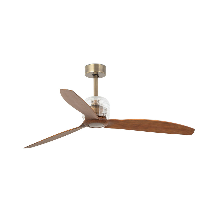 Ventilador de techo Faro Deco Fan M nogal 3 palas motor DC Ø128cm 33398DWT
